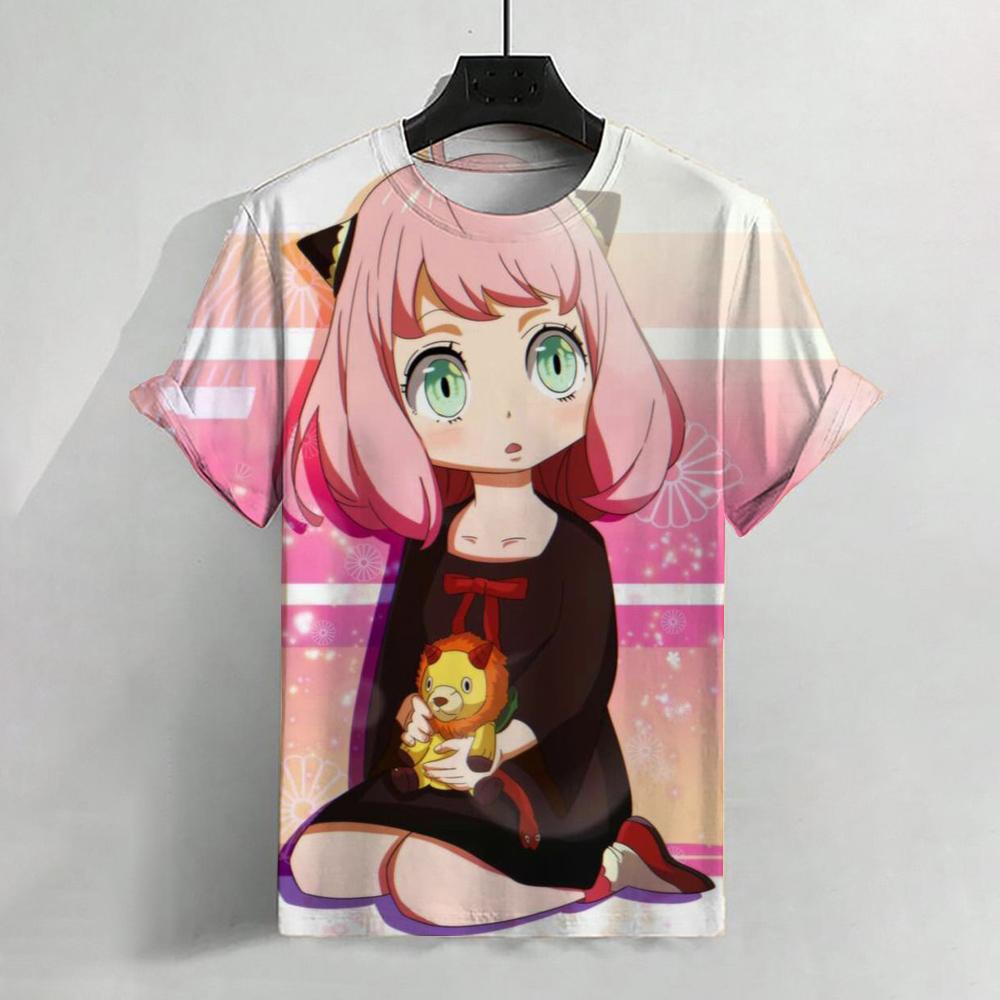 2024 модная горячая аниме 3D принтованная футболка модная женская повседневная для мальчиков и девочек универсальная круглая горловина взрослая женская футболка с короткими рукавами