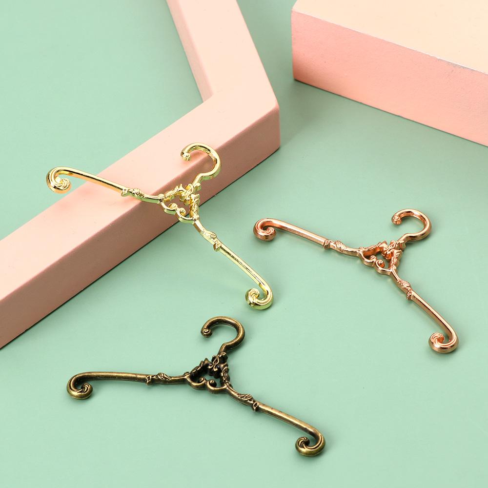 For Ob11 Doll Alloy 4/6.5cm Hangers Dolls Clothes Accessories Dollhouse Furniture Bedroom Decor