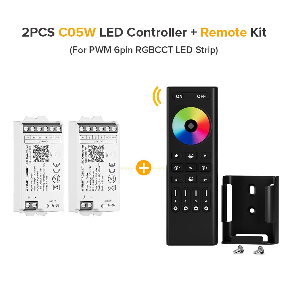 Tuya WiFi LED контроллер комплекты Smart Alexa Google Home CCT RGB RGBW диммер светодиодная лента Bluetooth Voice 2.4G пульт дистанционного управления DC12V 24V