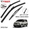 3 шт. щетки стеклоочистителя для Citroen Berlingo K9 2018-2021 24 "17" 14" подходят для переднего лобового стекла, щетки для окон, резак, аксессуары 2018 2019 2020 2021