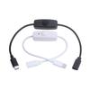 Usb Type C With On/Off Switch Power Button 30Cm Charging Extension Cable Universal Type-C Extension Cable