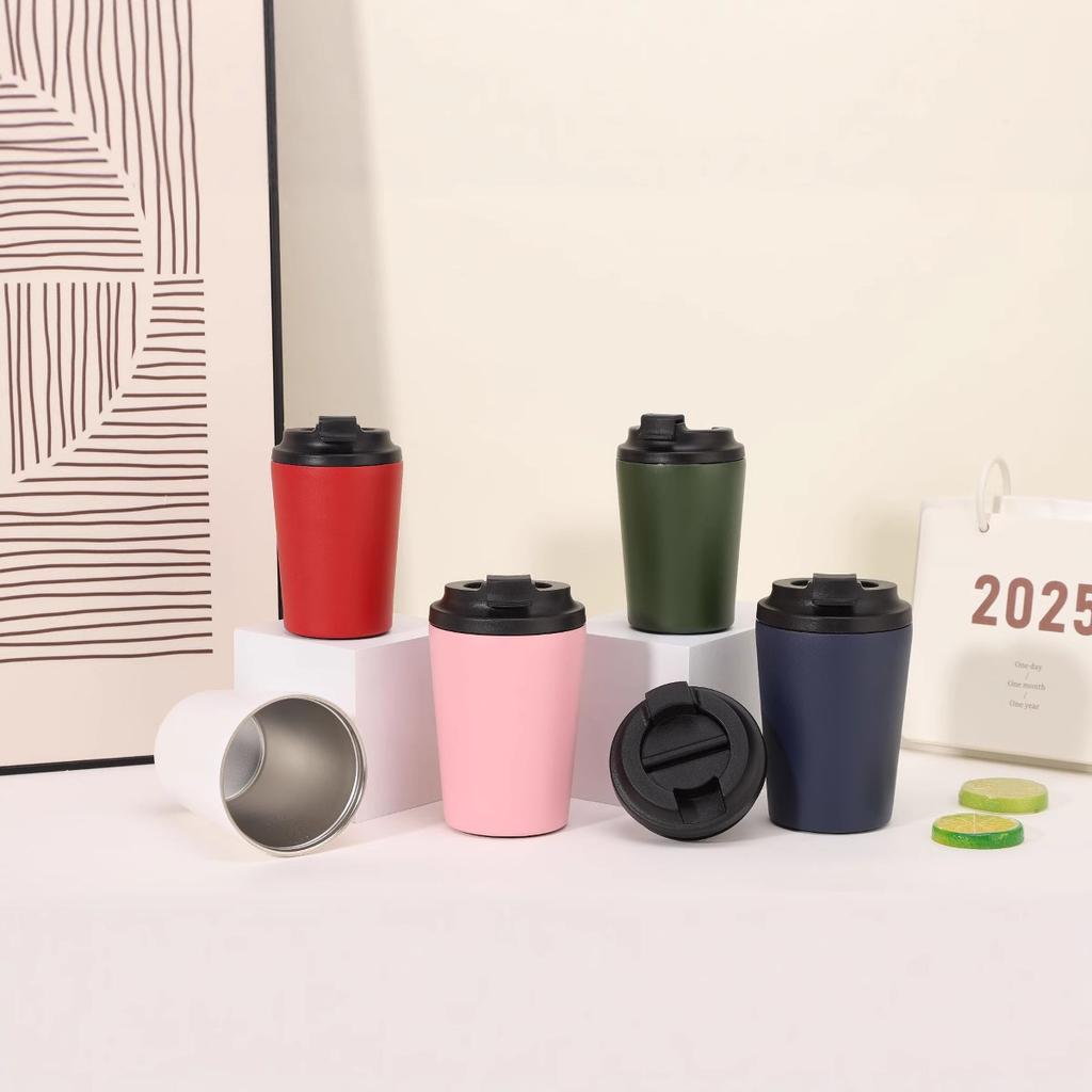 Термос из нержавеющей стали 304, портативный, компактный, 12 унций, кофейная кружка, для улицы, для автомобиля, для питья прямо из горла, кружка для молока