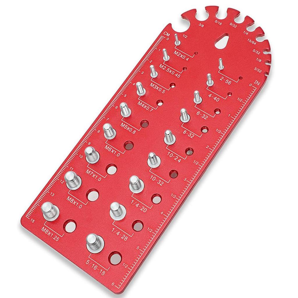 Nut and Bolt Thread Checker Aluminium Alloy Accurate Metric Screw Bolt Size and Thread Gauge