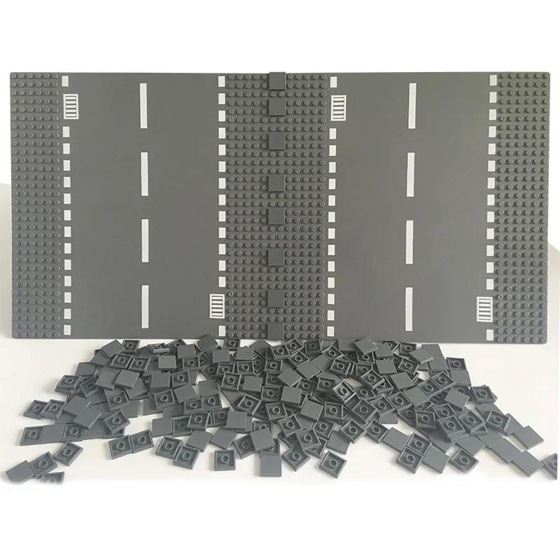 Пластиковый строительный блок DIY, плоская плитка 2x2, кубики для детей 3068, собираемые частицы 2*2, гладкие плоские плитки