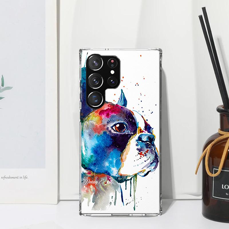French Bulldog Dog Pug Phone Case For Samsung Galaxy S26 S25 Edge S24 FE S23 S22 Ultra S21 Plus S20 + Art Fundas Back Cover Gala