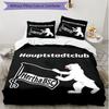 3pcs Duvet Cover Set (1*Duvet Cover + 2*Pillowcase, Without Core), Hertha BSC Print Soft All‑Season Bedding Set, Home Bedroom Decor Gift