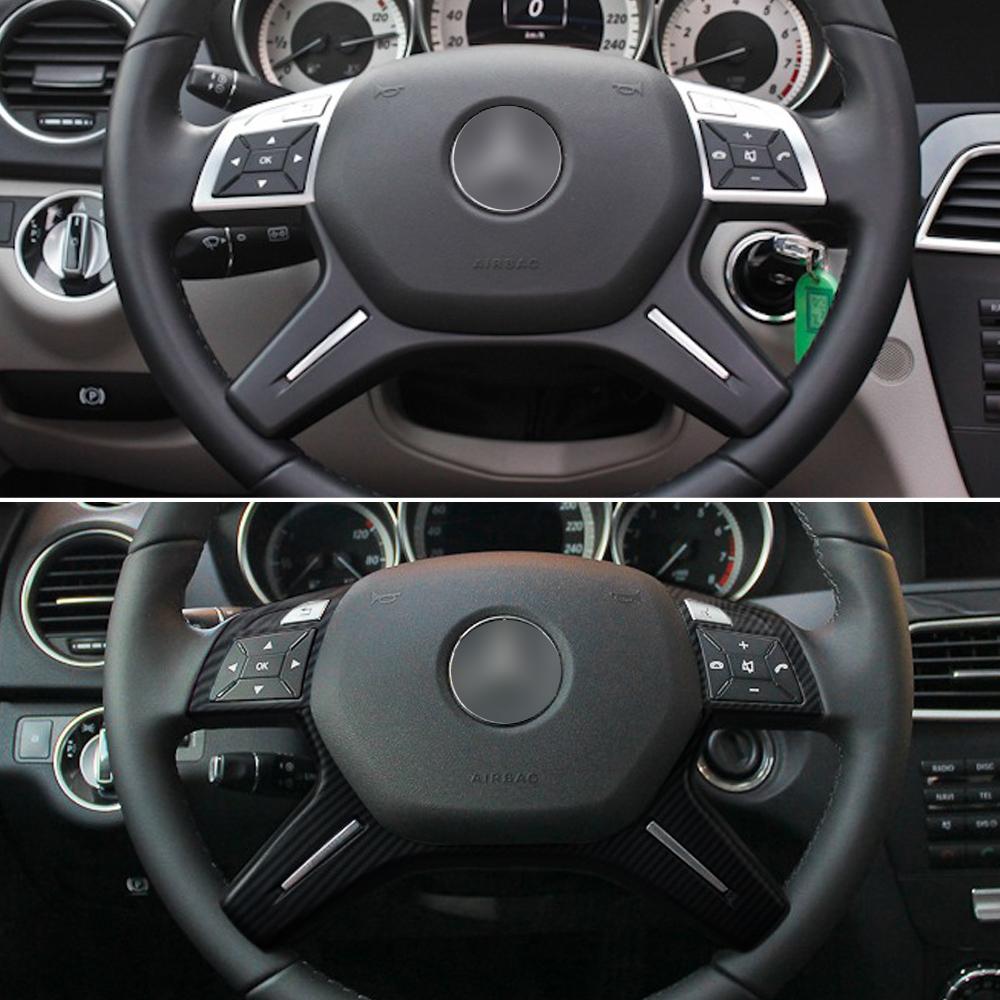 Автомобильный серебристый чехол на руль, замена панели для Mercedes Benz CEM ML GL GLS G Class W204 W212 W166 W463