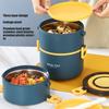 2200ml Insulated Lunch Box 304 Stainless Steel Food Jar Stackable Lunch Box  School Use