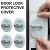 Car Door Lock Buckle Protective Cover Silicone Luminous Pad Anti-Collision Buffering Shock Mute Cushion Absorption Elastic D1J6