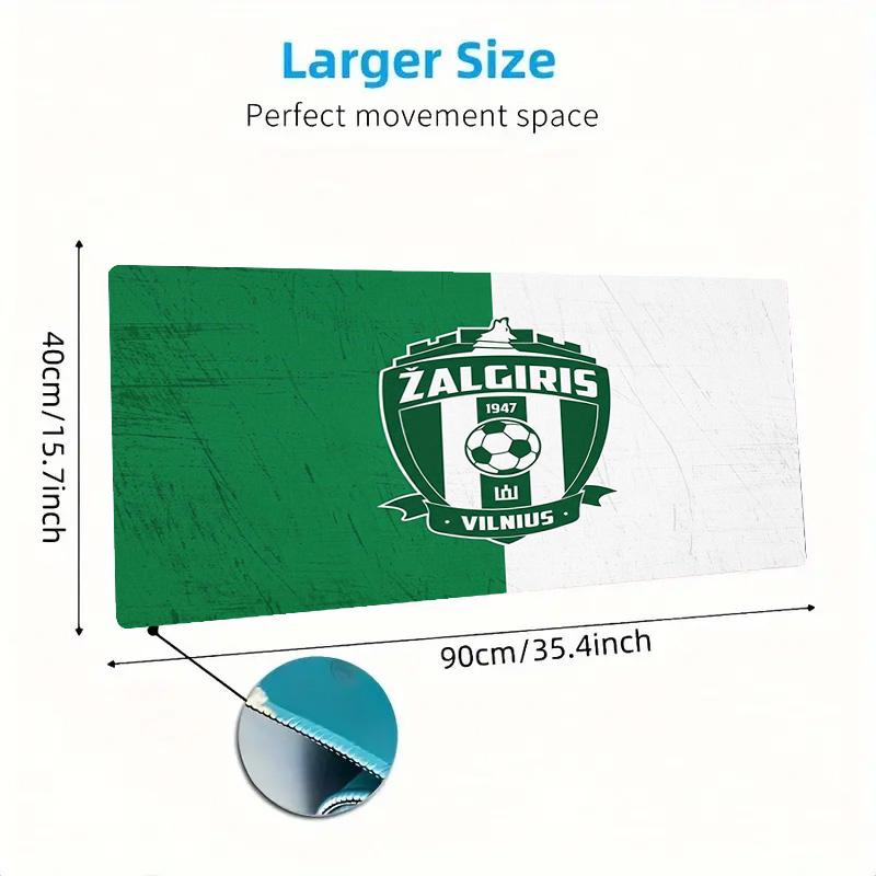 FK Zalgiris Color Mouse Pad Large Gaming Table Cushion Non-slip Laptop Tablet Big Mousepad XXL Mat Mini PC Playmat With Lock edge