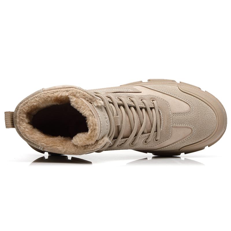 Fashion Men New High Quality Black Work Wear Boots Outdoor Anti Slip Comfort Casual Shoes Warm Fashion Ankle Boots Men's Winter Shoes