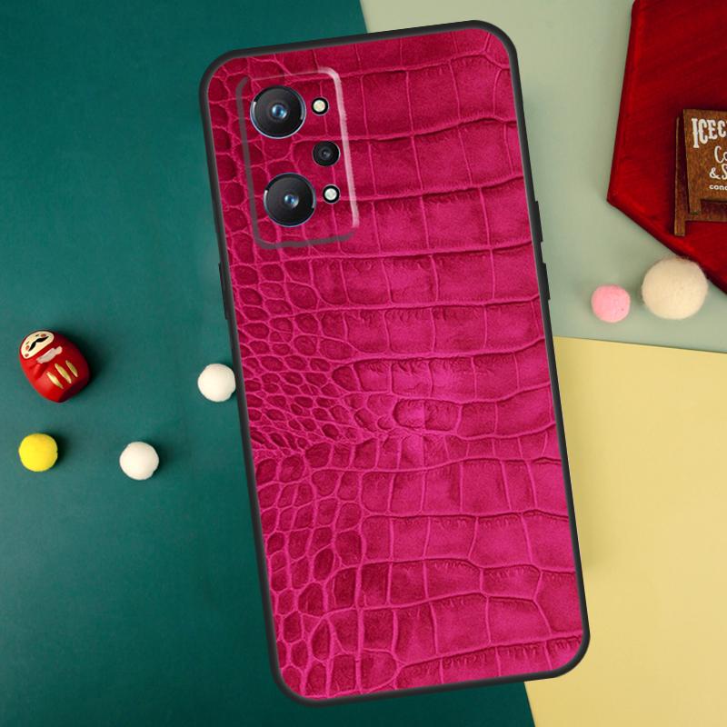 Чехол для Realme GT7 Pro 15 13 10 11 12 14 Pro Plus C55 C71 C75 C67 C63 C61 C53 C35 C65 GT6 с принтом под крокодила