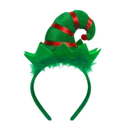 Обруч для волос Милая Рождественская шляпа Санты Эльфа Детский Взрослый Повязка на голову Подарки Косплей Костюм для вечеринки