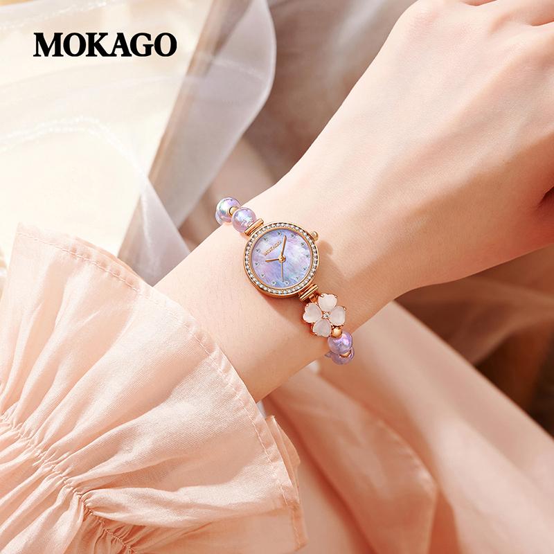 MOKAGO 8139 Элегантные женские кварцевые наручные часы Бренд Модные женские часы-браслет