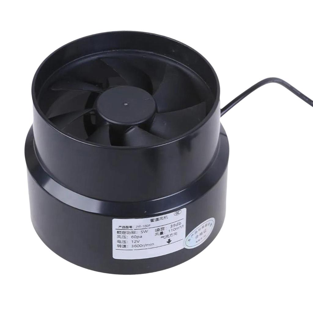 Universal Inline Blower Fan 97mm Quiet Exhaust Fan Ventilation Fan for Marine Boat and Motorhome DC12V Quiet Operation