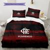 CR Flamengo Pattern Bedding Quilt Set  Home Decoration  Gift (1 * duvet cover + 2 * pillowcase  without core)
