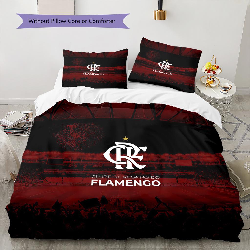 CR Flamengo Pattern Bedding Quilt Set Home Decoration Gift (1 * duvet cover + 2 * pillowcase without core)