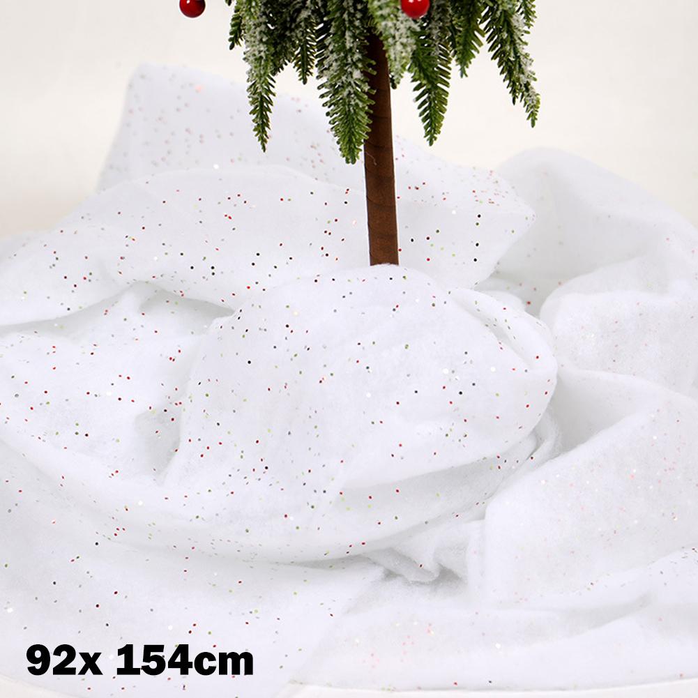 Artificial Snow Blanket Christmas Village Nativity Tree Scene Decoration Flame Retardant Carpet For Home Christmas Party