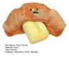 Plush Croissant Dog Toy Squeaky Bread Dog Chew Toy with Crinkle Sound Interactive Puppy Snuffle Toy for Small Medium Dogs