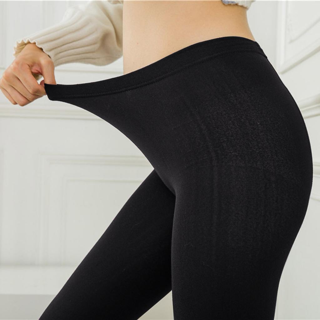 Fashion Women Solid Color Warm Winter  Pants Keep Warm Leggings