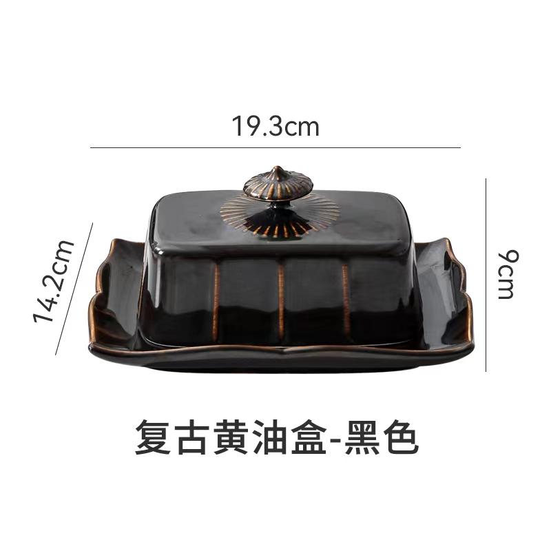 Керамическая посуда Масленка с крышкой Сырная тарелка Обеденная тарелка Сковорода для выпечки Масляная форма для димсамов Форма для торта Поднос для закусок