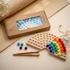 Montessori Toys  Rainbow Board Clamp Ball Toy  Wooden Baby Toy  Hand and Foot Coordination Toy  Baby Tolor Recognition Toy  Gift