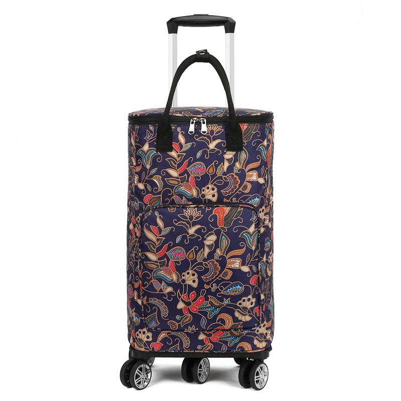 Складная Портативная Тележка для Продуктов с Сумкой - Бытовая Тележка для Супермаркета