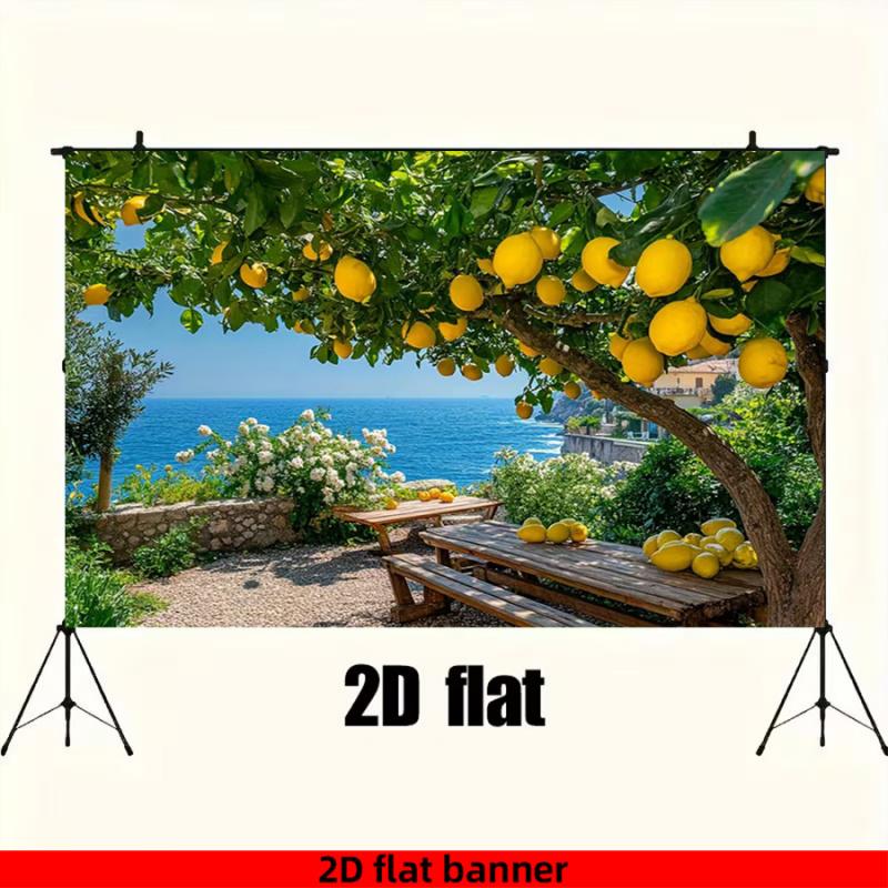 1pc 2D flat polyester Nordic style natural landscape pattern banner suitable for living room/bedroom/kitchen/office/balcony