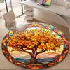 1 шт. Круглый ковер с осенним деревом для офиса, комнатный коврик, подходит для офиса, под офисные стулья, спальни, гостиной, домашнего декора, декора комнаты D028