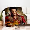 "Elvis Presley Inspired Floral Embroidered Jacket"Blanket Flannel Throw Blanket for Sofa, Bed, Travel, Camping, Office, Couch, Chair, And Be
