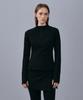 MARITHÉ SPORT Marithe Sport Женская футболка с длинным рукавом и полувысоким воротником Черная