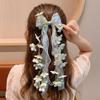 Sweet Bell Orchid Ribbon Barrettes Floral Designs Lolita Dress Hair Accessories  Party