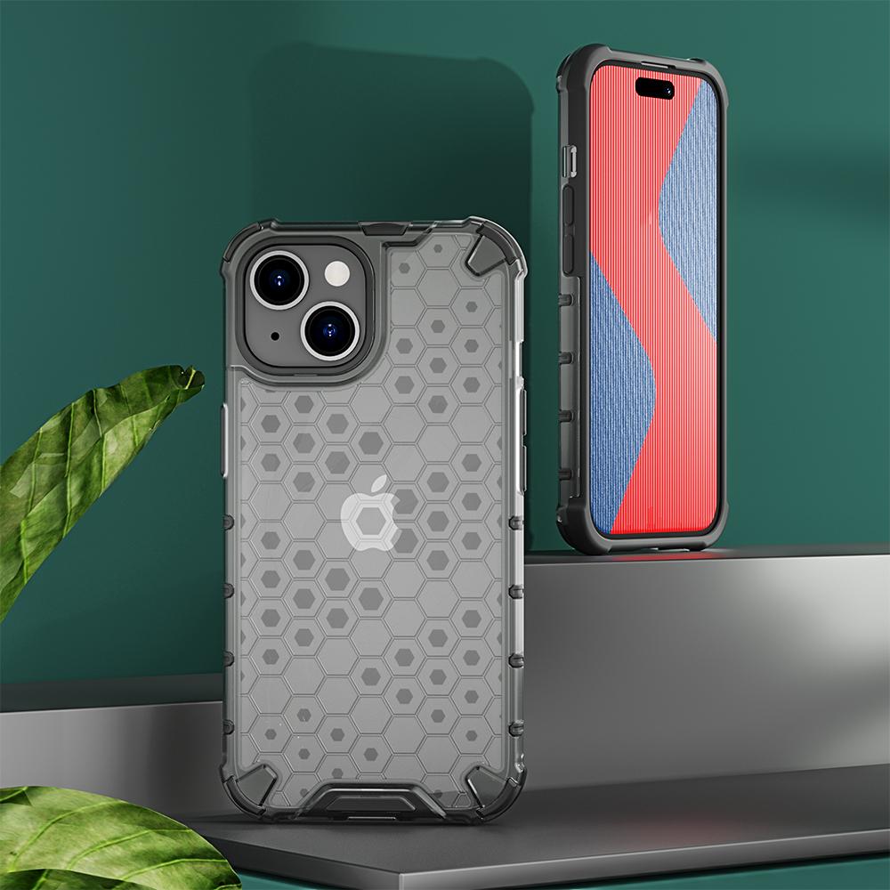 KEYSION Противоударный защитный чехол для iPhone 15 Pro 15 Ultra Силикон + сотовая задняя крышка из поликарбоната для iPhone 15 Plus