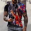 Цельный Portgas D. Футболка Ace Аниме Мультфильм Аниме 3D 3D Harajuku Графика Для Пар Мужчин Женщин Взрослых Назад В Школу 3D Печать