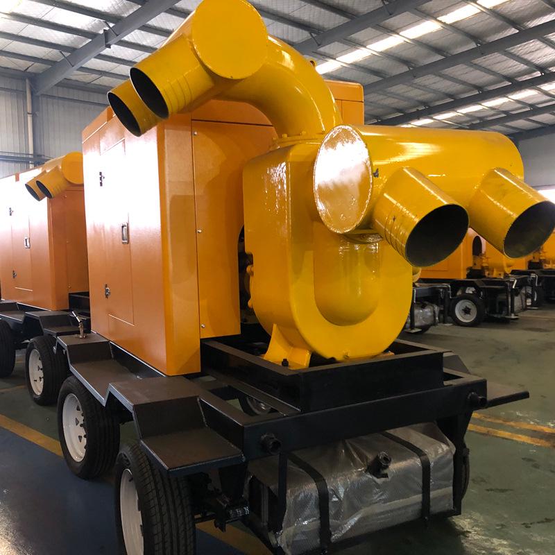 High-Capacity Diesel Engine Pumping Unit with Dual Inlets/Outlets for Flood Control and Drainage