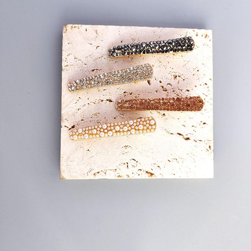 Korean-Style Rhinestone Hair Clip: Fashionable, Versatile, Full Diamond Duckbill with Teeth.