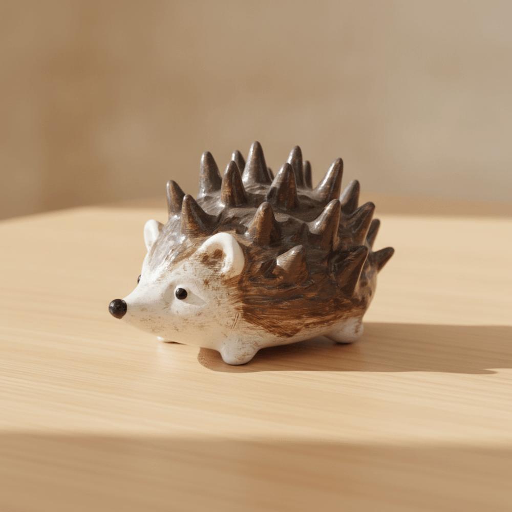 Resin Craft Hedgehog Ornament Figurine for Desk Hedgehog Ring Holder Hedgehog Statue Men/Women