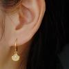 Серьги-гвоздики из стерлингового серебра 925 пробы Винтажный кулон в форме сердца/ракушки Круглые/квадратные серьги-кольца для женщин Вечеринка Модные украшения