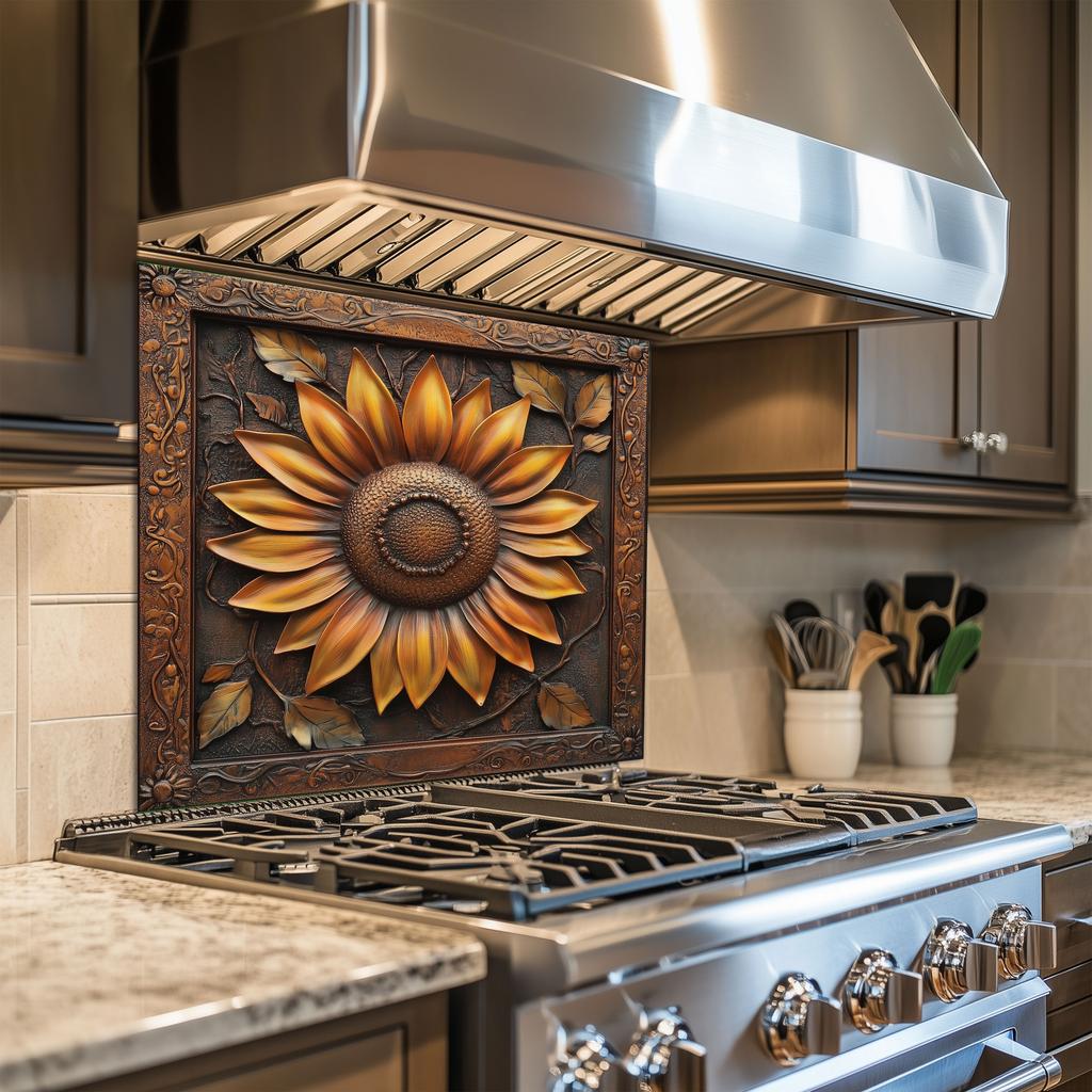 Splashback for Kitchen, Glass Backsplash Panel, Rustic Stove Backsplash, Backsplashes (CKBS033)