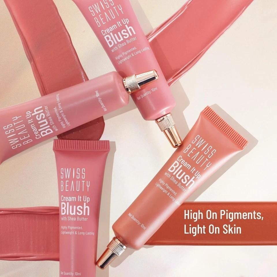 Swiss Beauty Cream It Up Blusher | Highly Pigmented | Long-lasting | 10ml