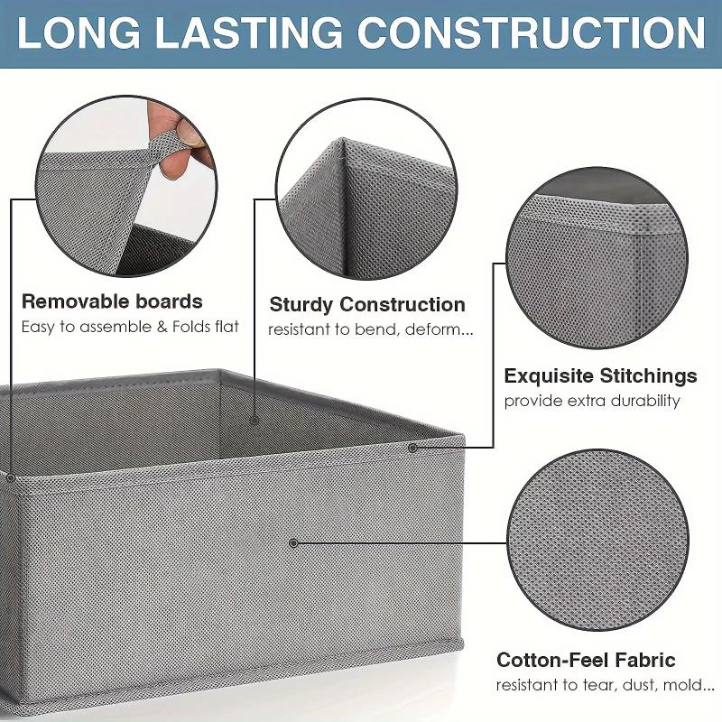 Underwear Storage Box, Drawer Divider Organizer, Foldable Closet Organizer And Storage Box, Dresser Drawer Dividers For Clothes,