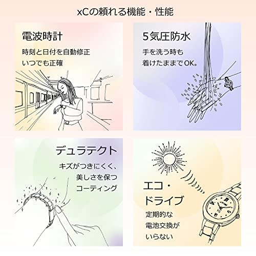 Citizen Cross Sea Floret Diamond Eco-Drive Radio-Controlled Watch EE1006-60W Women's Sakura Pink