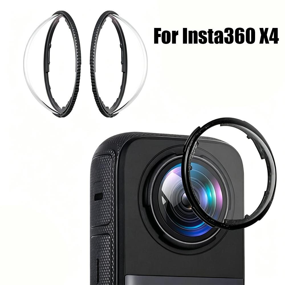 Защитное стекло HD Clear с твердостью 9H, поворотные защитные крышки для объектива, противоударная защитная крышка, аксессуар для объектива для панорамной спортивной экшн-камеры Insta360 X4 360 градусов