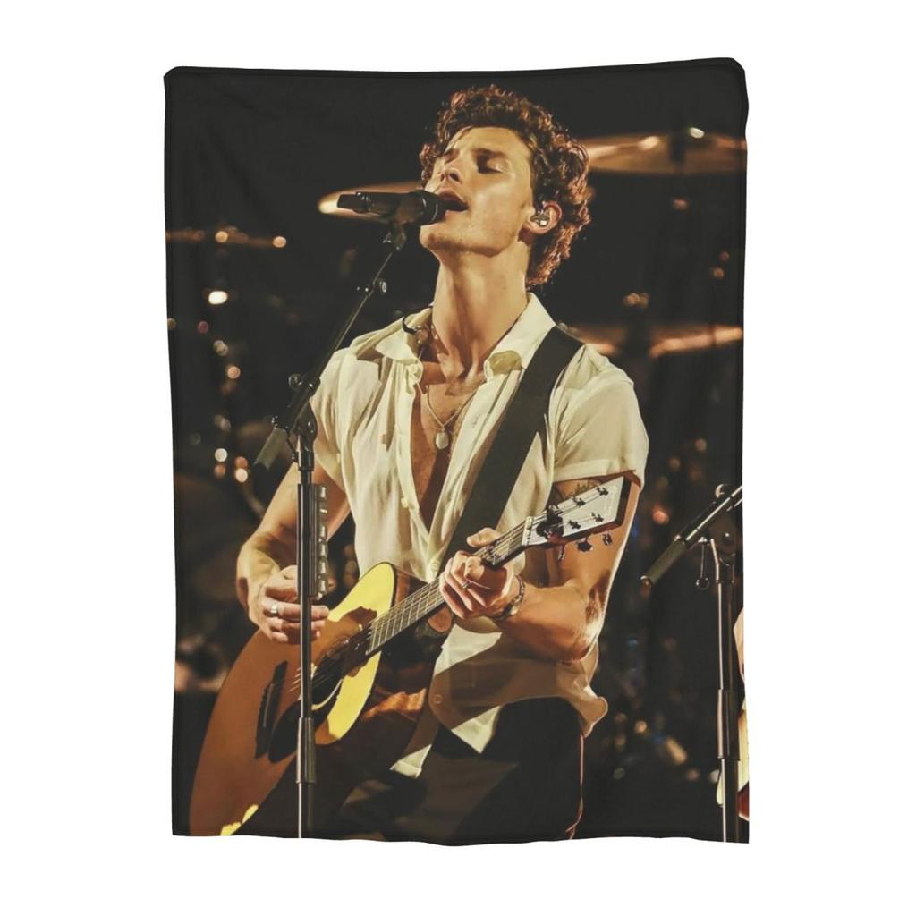 SShawn Mendes Musician Blanket Fleece Sofa Throw Blanket Lightweight Throw Blankets for Bedroom Outdoor Throws Bedspread Quilt