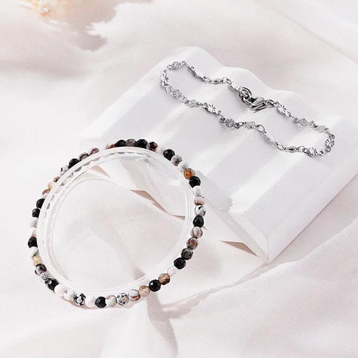 Набор браслетов Orient Chain 508 Черный агат Многослойный 279BK (C2503-SE452_BK)