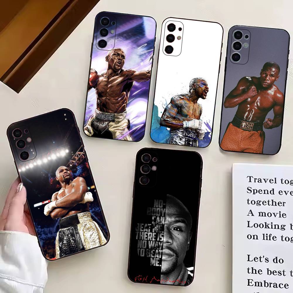 Боксерский чехол для телефона Floyd Mayweather-FM Черный Силиконовый Мягкий Для Samsung S25,S24,S21,S22,S23,S30,Ultra,S20,Plus,Fe,Lite