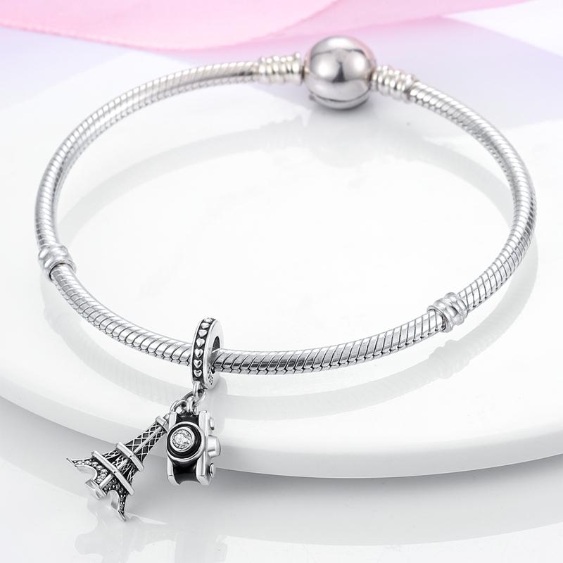 Original Charm Copper Landmark Building Series Charm Bead Fit 3Mm Original Bracelet For Women Diy Fine Jewelry Gift