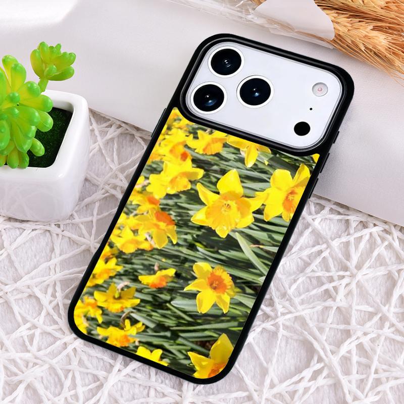 Чехол для телефона 'Цветы 1 Нарциссы' для iPhone 17 Air 16 15 11 12 14 13 Pro Max Ударопрочный чехол