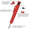 1 Set Solid Carpenter Pencil Set with 6 Refill Leads Tool Woodworking Deep Hole Mechanical Pencils