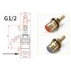 1/2 " Water Tap Ceramic Cartridge Valves Fitting Connections Tap Repair Accessories Tap Valves